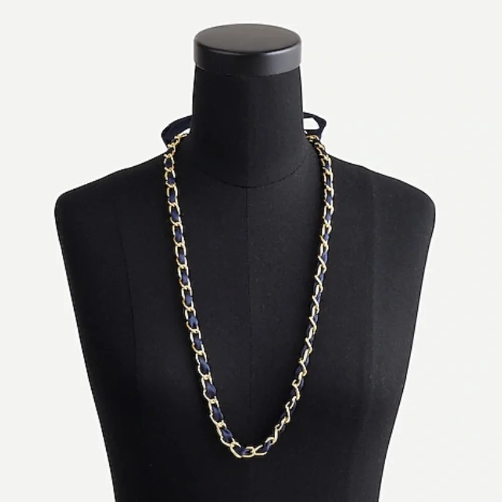 J. Crew NWT‎ Fabric Chain Necklace